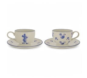 Disney Home Disney Mono Teacup and Saucer (Set of 2)