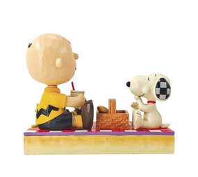 Peanuts by Jim Shore Snoopy, Woodstock and Charlie Brown Picnic Figurine