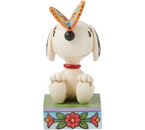 Peanuts by Jim Shore The Perfect Landing (Snoopy with Butterfly on Nose Figurine)