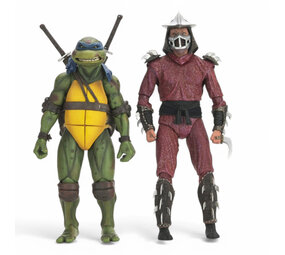 NECA Teenage Mutant Ninja Turtles (1990 Movie) Action Figure Roof Top Battle Shredder vs Leo 18 cm