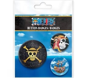 AbyStyle ONE PIECE - Badge Pack - Skull & Luffy
