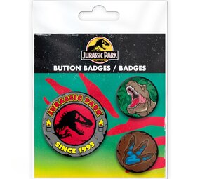 AbyStyle JURASSIC PARK - Badge Pack - Logo T-Rex