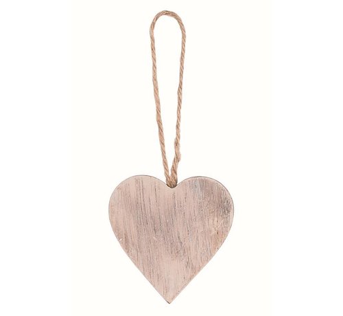 Dekoanhänger | Herz | Holz | Beige