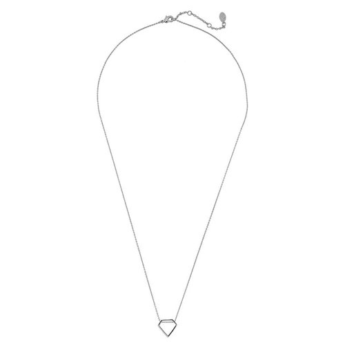 Ketting minimalist diamond long silver Ketting minimalist diamond long silver