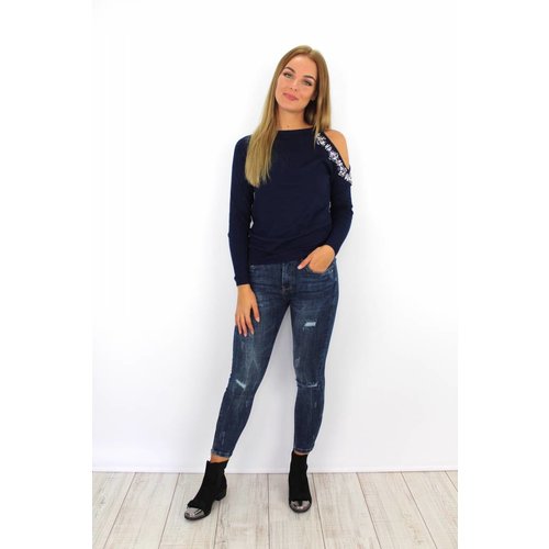 Queen Hearts Jeans ankle zip 9251 Queen Hearts Jeans ankle zip 9251