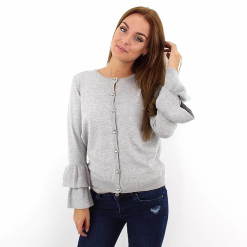 G & Y Cardigan grey ruffle G & Y Cardigan grey ruffle