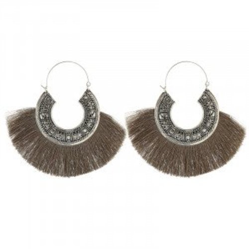 Earrings tassel mania taupe Earrings tassel mania taupe