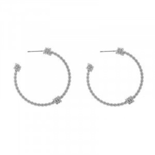Earrings braid creoles Earrings braid creoles