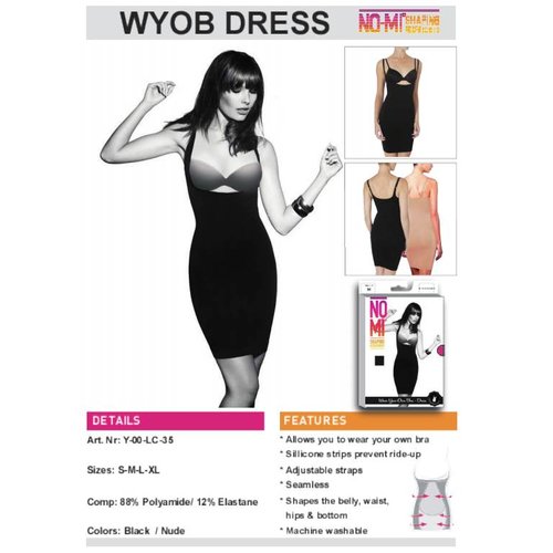 NO-MI bodywear Wear your own Bra Dress blak NO-MI bodywear Wear your own Bra Dress blak
