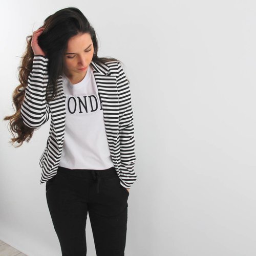 Miss one B&W striped blazer Miss one B&W striped blazer