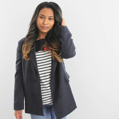 By Clara Classy dark denim blazer By Clara Classy dark denim blazer