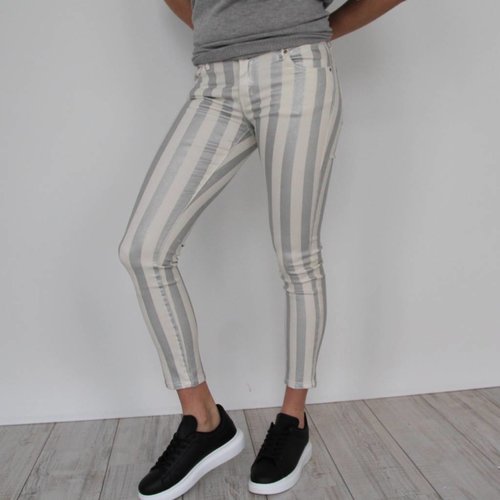 Toxik Silver striped glitter jeans Toxik Silver striped glitter jeans