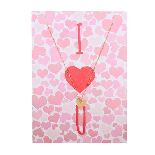 Yehwang Postcard 'I U' with necklace Yehwang Postcard 'I U' with necklace