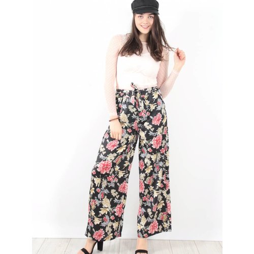 Mod. Style Flower pants black Mod. Style Flower pants black