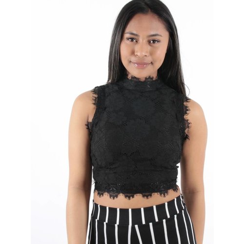 Vera & Lucy Crop top lace black Vera & Lucy Crop top lace black