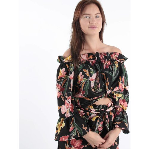Cherry Koko Top flowers black Cherry Koko Top flowers black