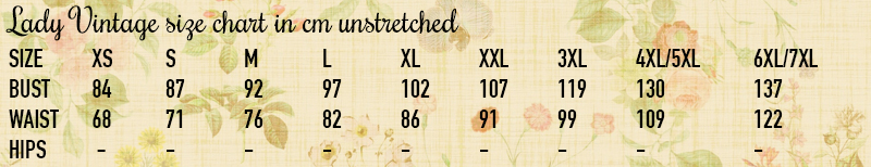 Lyra Size Chart