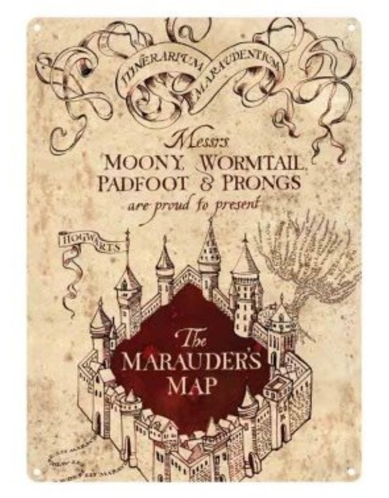 Harry Potter Small Tin Sign Marauders Map. Harry Potter Small Tin Sign Marauders Map Mrs Puddifoots harry potter small tin sign marauders map. harry potter small tin sign marauders map mrs puddifoots