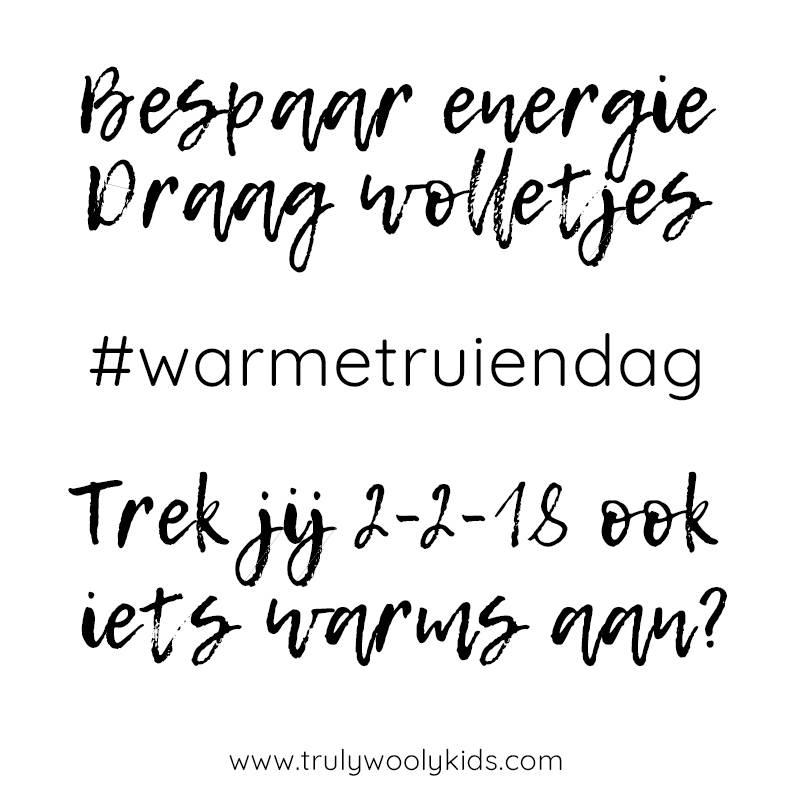 WARMETRUIENDAG TIP: bespaar energie, draag wol!