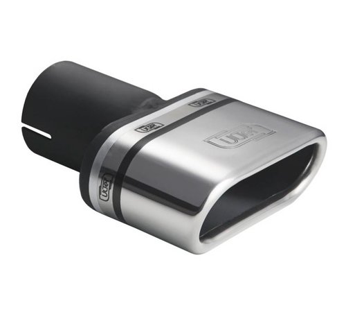 Autostyle Ulter Sport Uitlaatsierstuk - Ovaal 110x45mm Schuin - Lengte 80mm - Montage ->50mm - RVS