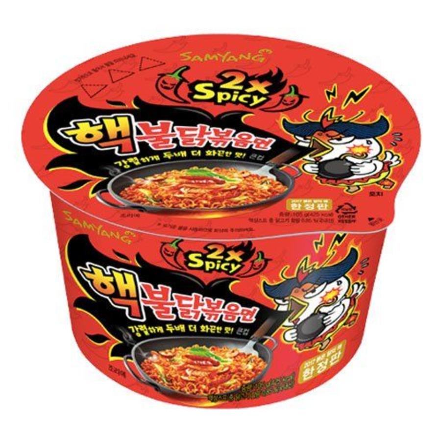 2x Spicy Bowl Hot Chicken Flavor Ramen 105g Tjin s Toko