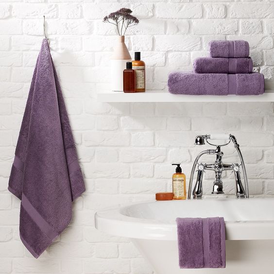 paarse handdoeken