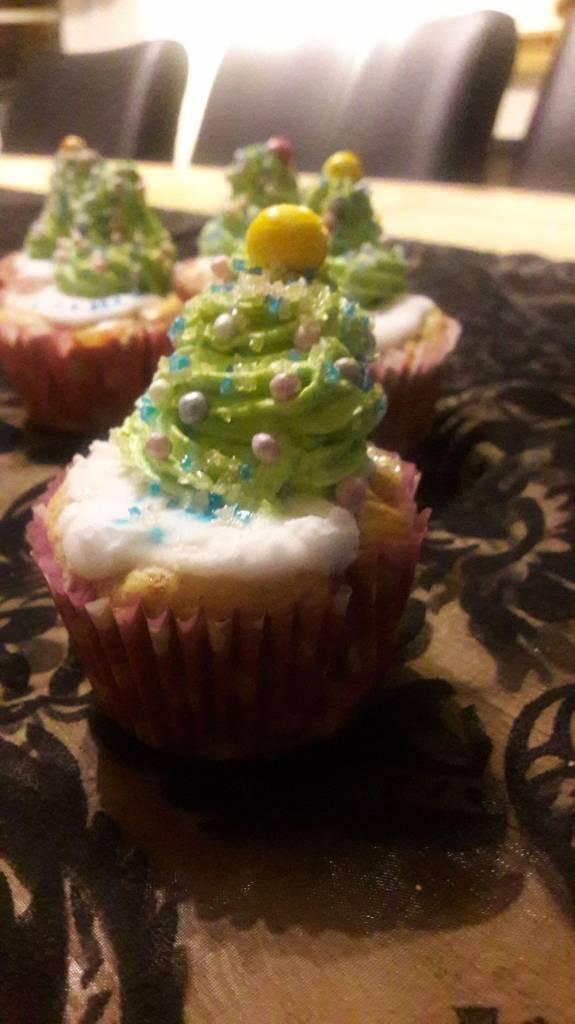 Kerstboom cupcakes