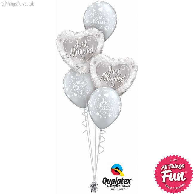 Just Married Clic All Things Fun Balloons Fancy Dress Just Married Clic