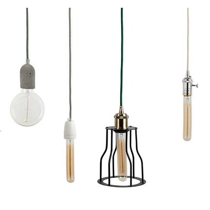 Stoere lampen, kant-en-klaar om op te hangen