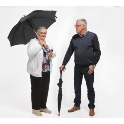 Paraplu/wandelstok combinatie zwart