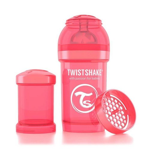 Twistshake TwistShake babyfles antikoliek 180 ml - Peach Twistshake TwistShake babyfles antikoliek 180 ml - Peach
