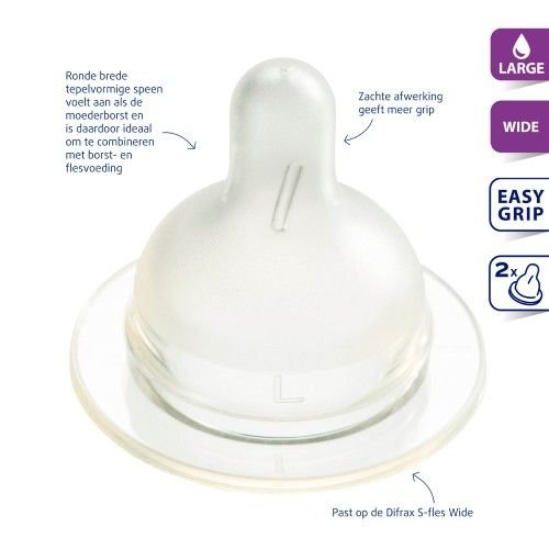 Difrax Soft speen wide large Difrax Difrax Soft speen wide large Difrax