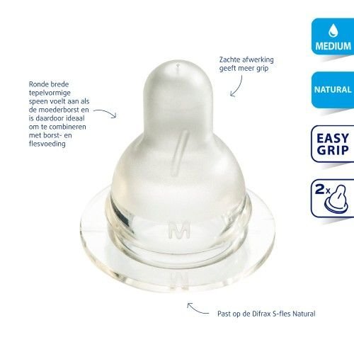 Difrax Soft speen natural medium Difrax Difrax Soft speen natural medium Difrax