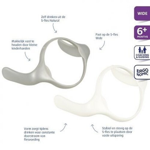 Difrax Difrax handgrepen S-babyfles Wide 2st Difrax Difrax handgrepen S-babyfles Wide 2st