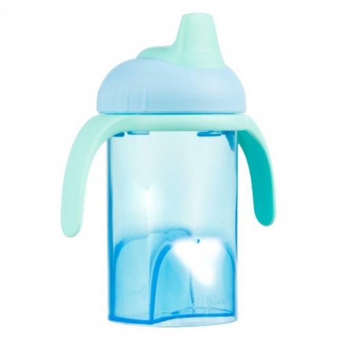 Difrax Difrax blauwe anti lek drinkbeker zachte tuit Difrax Difrax blauwe anti lek drinkbeker zachte tuit