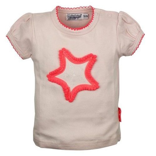 Dirkje kinderkleding Dirkje babywear licht roze meisjes tshirt met grote ster Dirkje kinderkleding Dirkje babywear licht roze meisjes tshirt met grote ster