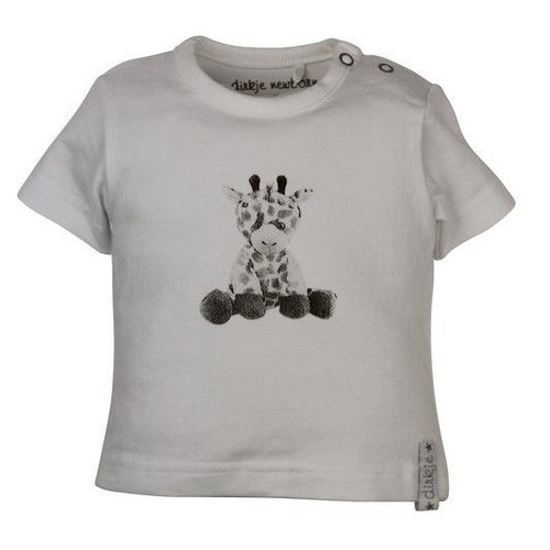 Dirkje kinderkleding Dirkje babywear witte meisjes tshirt Giraf Dirkje kinderkleding Dirkje babywear witte meisjes tshirt Giraf