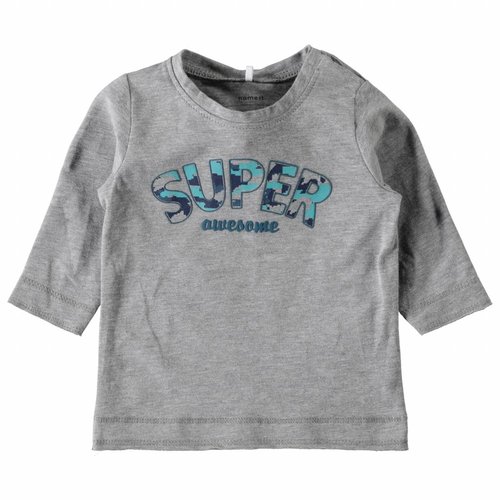 Name-it Name-it grijze jongens newborn tshirt NITFEBS Name-it Name-it grijze jongens newborn tshirt NITFEBS