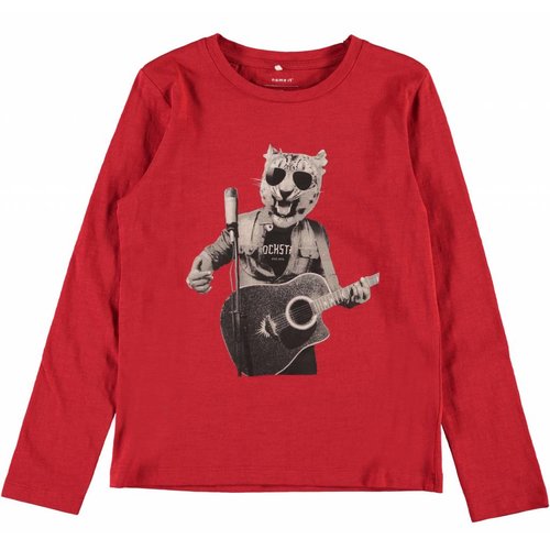 Name-it Rode jongens t-shirt NITKIGER Name-it Name-it Rode jongens t-shirt NITKIGER Name-it