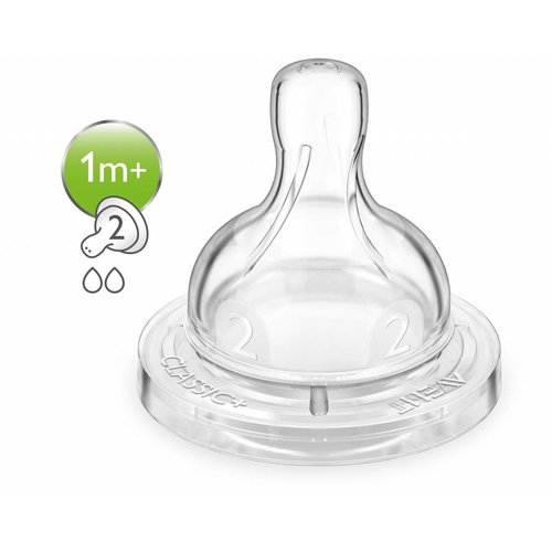 Avent Avent classic + zuigspeen 2 gaatjes +1M Avent Avent classic + zuigspeen 2 gaatjes +1M