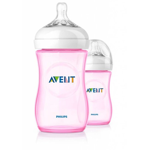 Avent Avent natural roze babyfles 260ml Avent Avent natural roze babyfles 260ml