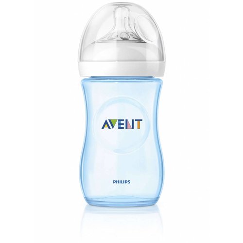 Avent Avent natural blauwe babyfles 260ml Avent Avent natural blauwe babyfles 260ml