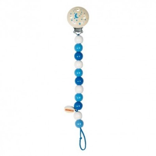Heimess Heimess blauwe houten fopspeenketting Heimess Heimess blauwe houten fopspeenketting