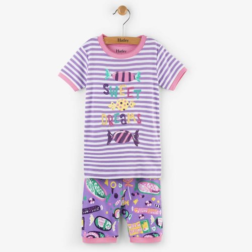 Hatley Hatley 2-delige korte pyjama Kitty candy Hatley Hatley 2-delige korte pyjama Kitty candy