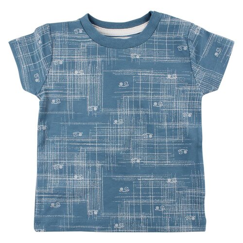 Small rags T-shirt arcering Aegean blue Small rags T-shirt arcering Aegean blue