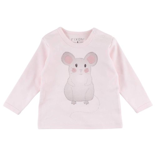 Fixoni Fixoni roze meisjes t-shirt muis Fixoni Fixoni roze meisjes t-shirt muis