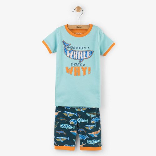 Hatley Hatley 2-delige korte pyjama Whale pod Hatley Hatley 2-delige korte pyjama Whale pod