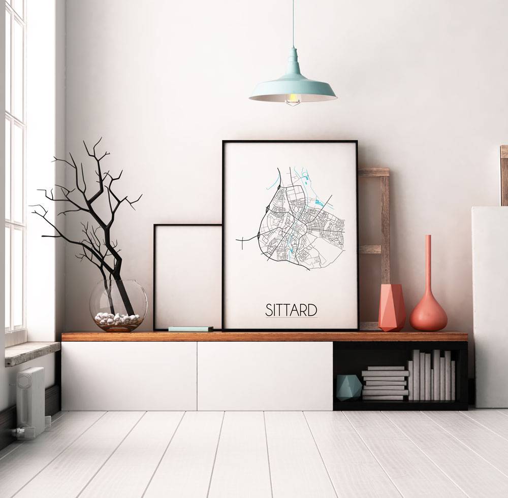 Sittard - Stadskaart - Plattegrond - Interieur poster ... Sittard - Stadskaart - Plattegrond - Interieur poster ...