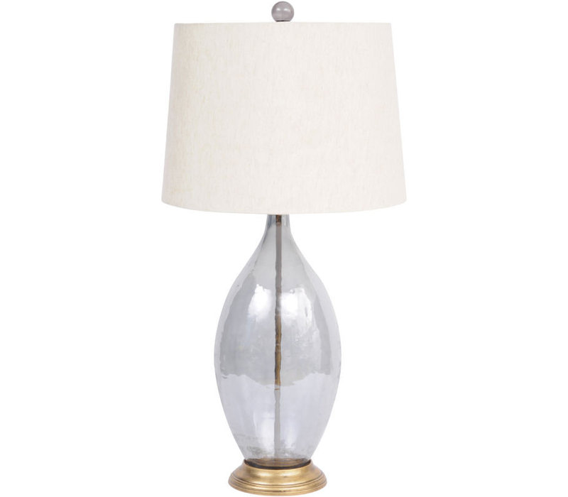 Home Smoke Grey Re Oval Glass Table Lamp With Natural Shade Smoke Grey Re Oval Glass Table Lamp With Natural Shade