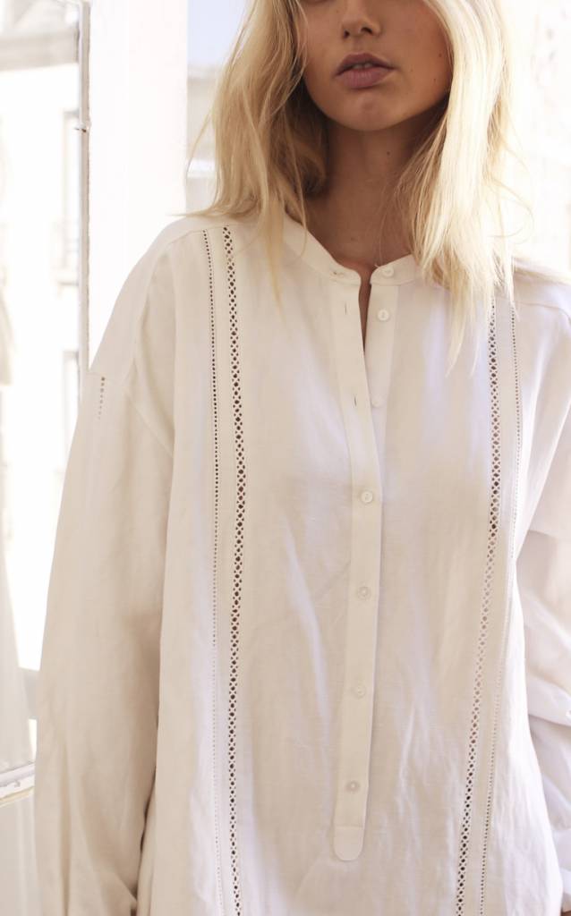 La Collection Julietta linen-silk dress white